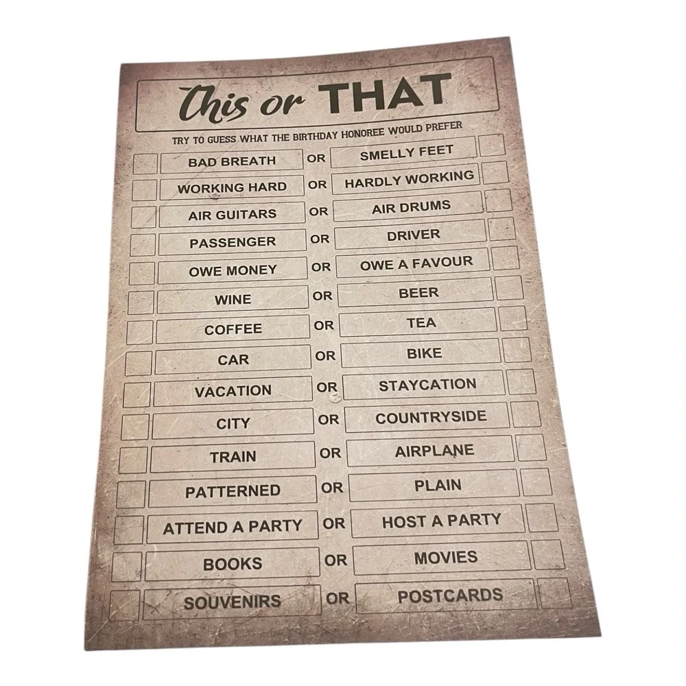 Born 1934 92nd Birthday Party Games 5x7
